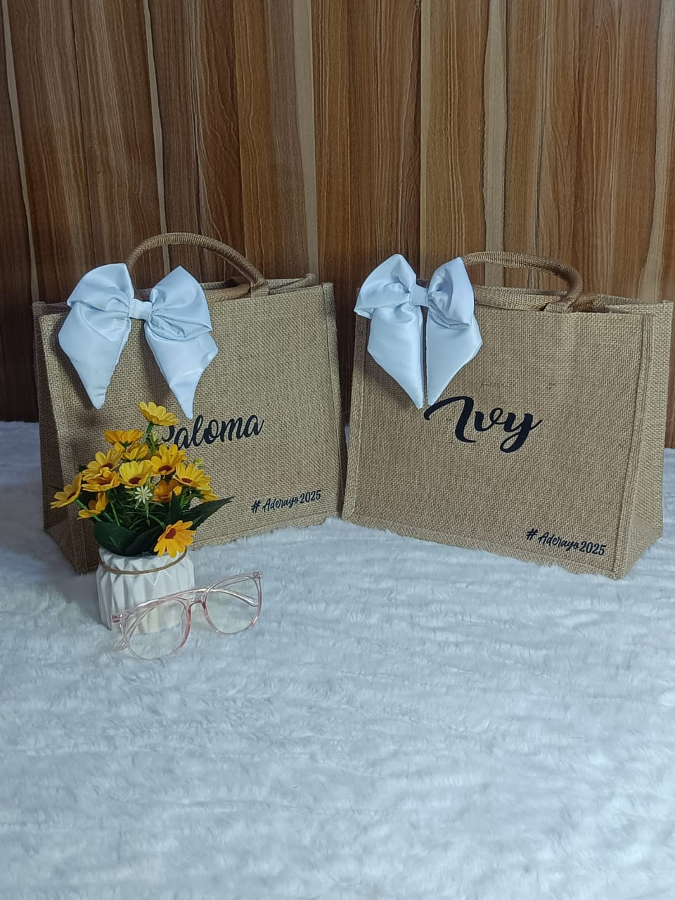 Bridal Jute Bag - Back View